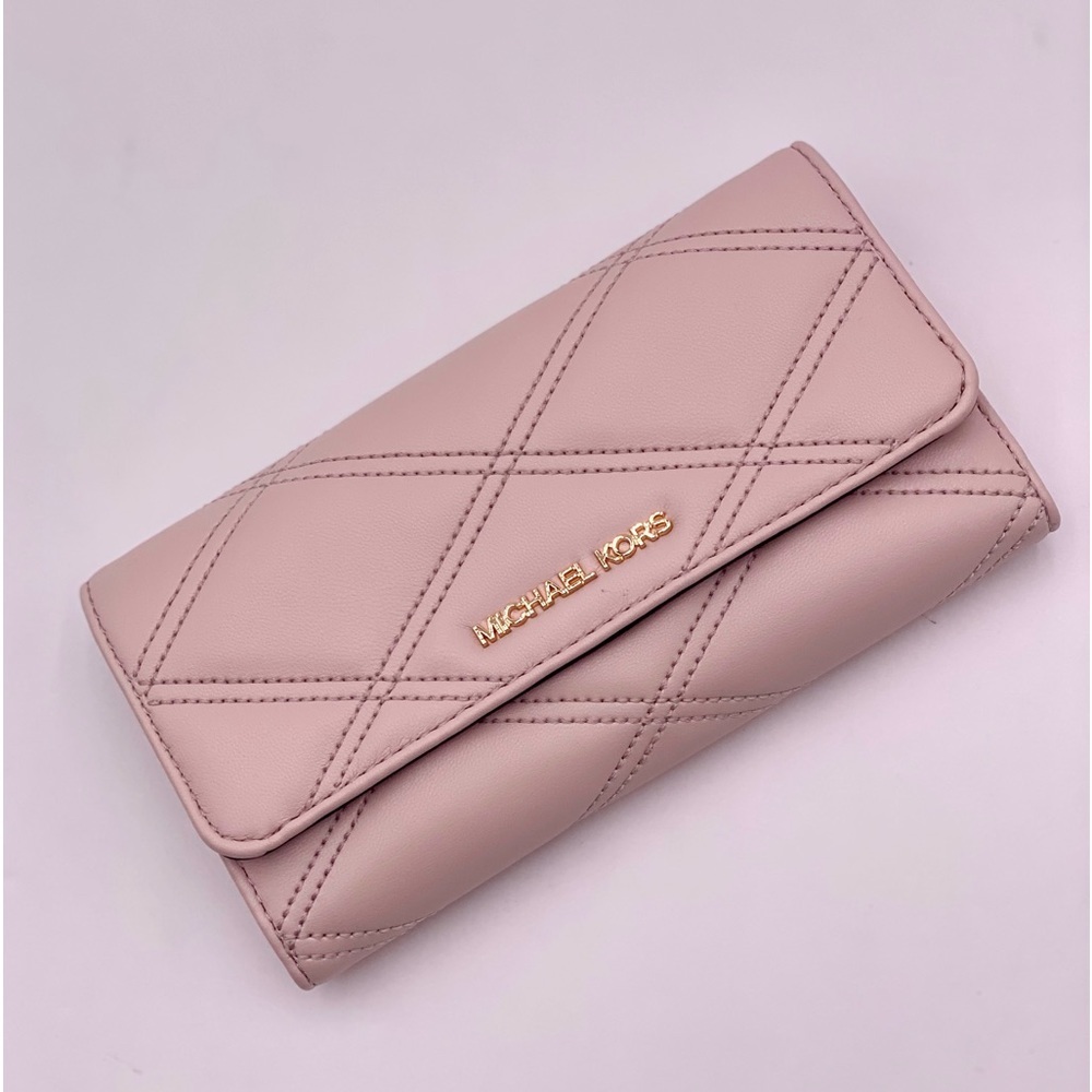 Michael Kors Large Trifold Wallet Pink - Picture 8 of 12